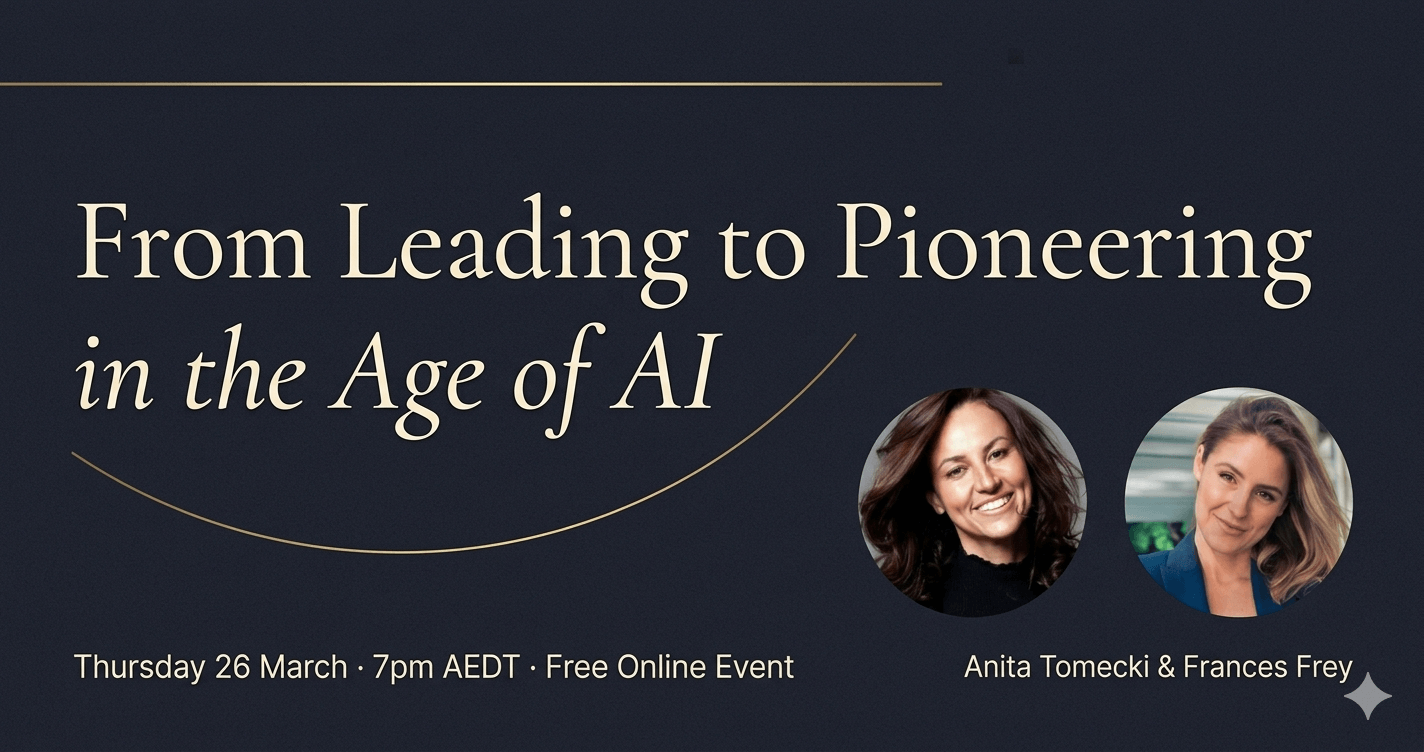 From Leading to Pioneering in the Age of AI